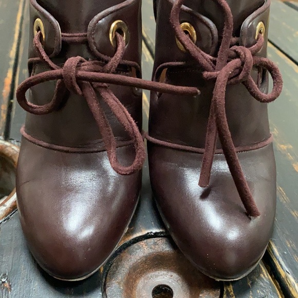 Sergio Rossi Lace Front Heeled Ankle Boots - Picture 11 of 12